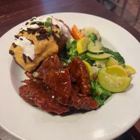 bbq bourbon tips at The Chicago Diner - Lakeview in Chicago