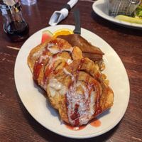 Cinnamon roll French toast   at The Chicago Diner - Lakeview in Chicago