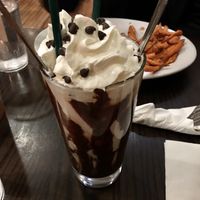 BEST chocolate chip cookie dough shake EVER at The Chicago Diner - Lakeview in Chicago