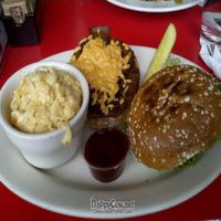 My new favorite, the BBQ Bacon Cheeseburger at The Chicago Diner - Lakeview in Chicago
