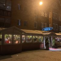 Outside (dark) at Lotus in Tromsoe