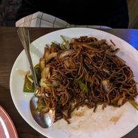 Half eaten fried noodles 😂 at Lotus in Tromsoe