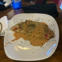 My husband had the chickpea omelette.  It was good but it didn’t move him.   It had an egg flavor    at Life Bistro in Atlanta
