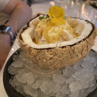 Coconut passion fruit ice cream dessert  at Caesar's Palace - Gordon Ramsay Hell's Kitchen in Las Vegas