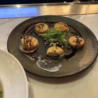 Tofu scallops  #Veganuary at Caesar's Palace - Gordon Ramsay Hell's Kitchen in Las Vegas