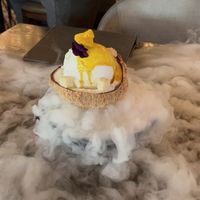 Coconut sorbet dessert   at Caesar's Palace - Gordon Ramsay Hell's Kitchen in Las Vegas