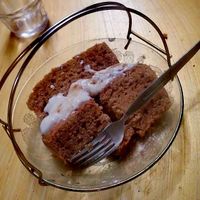 Carrot cake at Bizou Cafe in Corfu