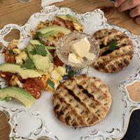 tofu scramble  at Bizou Cafe in Corfu