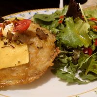 Savoury pancakes (truffle and cheese) at Bizou Cafe in Corfu