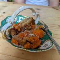Carrot cake at Bizou Cafe in Corfu