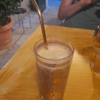 Caramel shake with ice cream and oat milk at Bizou Cafe in Corfu