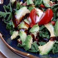 Avocado salad at Bizou Cafe in Corfu