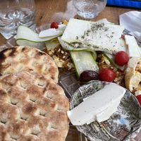 greek tofu scramble  at Bizou Cafe in Corfu