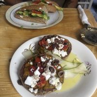 Our meals  at Bizou Cafe in Corfu