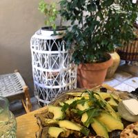 Tofu scramble with avocado at Bizou Cafe in Corfu