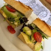 Avocado baguette  at Bizou Cafe in Corfu