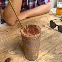 Almond milk choc milkshake at Bizou Cafe in Corfu