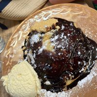 Chocolate cookie pancakes and icecream (usually come with banana too) at Bizou Cafe in Corfu
