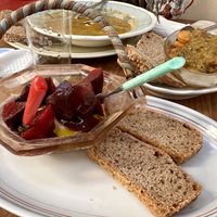 Beets 👍 bread 👎  at Bizou Cafe in Corfu