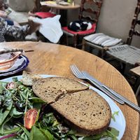 Lentil sandwich   at Bizou Cafe in Corfu