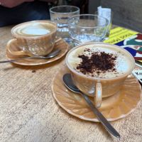 Cappuccino   at Bizou Cafe in Corfu
