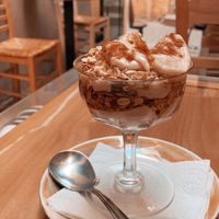 Almond Yoghurt Muesli with Maple Syrup 😋😋😋   at Bizou Cafe in Corfu