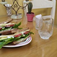 Avocado toast! at Bizou Cafe in Corfu