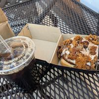 Pumpkin bread cinnamon roll purchased on October 4th 2022 at Cinnaholic in Naperville