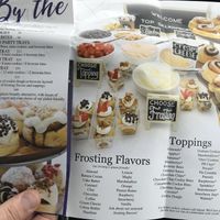 Frosting and topping options at Cinnaholic in Naperville