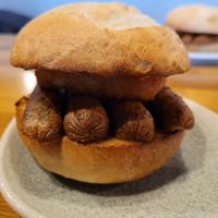 Vegan «sausage roll» and hash brown at DUB - The Lansdowne - T1 in Dublin