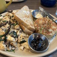 Tofu scramble- vegan butter  at Snooze in Gilbert