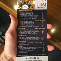 the menu with the vegetarian options at Yak Thai in Neuchatel