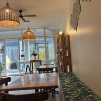 Interior very relaxing   at Root Vegetarian in Cairns