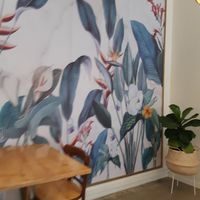 Lovely mural at Root Vegetarian in Cairns