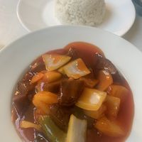 Sweet&sour vegetarian chicken (tofu)   at Jade Garden in Weymouth