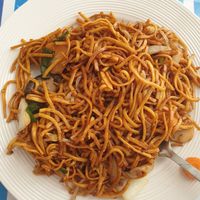 Vegetable chow mein at Jade Garden in Weymouth