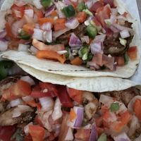 Jambalaya shrimp tacos   at Vegan-ish in Philadelphia