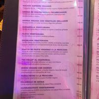 Carta vegana vegetariana at Jalisco - Carilo in Pinamar