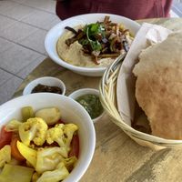 Humus bowl shawarma  at Yababa in Brisbane