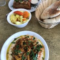 Shawarma hummus  at Yababa in Brisbane