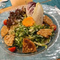 Salatteller mit Sellerieschnitzel  at Hotel Restaurant Löwen in Schopfheim