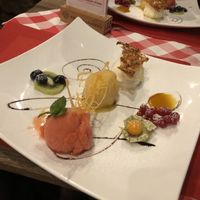 Dessert sorbet plate at Hotel Restaurant Löwen in Schopfheim