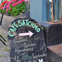 Outside at Cafe Satchmo in Roskilde