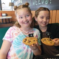 They gifted my kiddos with chocolate chip cookies at Bumbling Bee Vegan Junk Food in Boulder