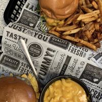 Beyond and “Chicken” burger!  at Bumbling Bee Vegan Junk Food in Boulder