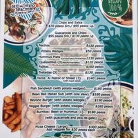 Vegan Menu  at The Beached Bikini in Akumal
