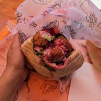 Veggie falafel (solo sandwich) at Veggie Medio Oriente - Junin in Buenos Aires