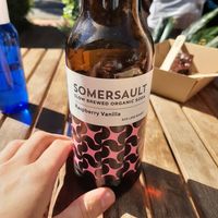 Raspberry and vanilla soda, so delicious. No Stevia etc at All Things Yum in Forster