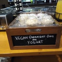Vegan overnight oats, the yogurt wasn't vegan at Bistro 72 in Riverhead