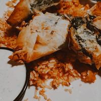 spanokopita bites appetizer, rly good but could use more feta! at Paliottis Westside in Maple Ridge